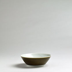HAKUSAN　白／茶　平鉢