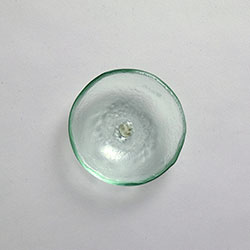 ガラス淡緑　透明丸小皿GS　8.5cm