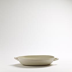 オーバルグラタン皿（大）グレーホワイト