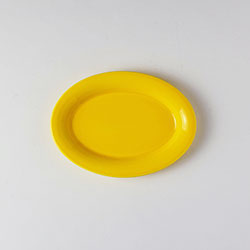 ロイヤルコペンハーゲンハーゲン　黄楕円皿　小