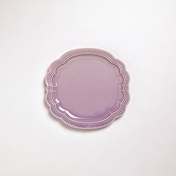 パステリー紫プレート18.2×17.5