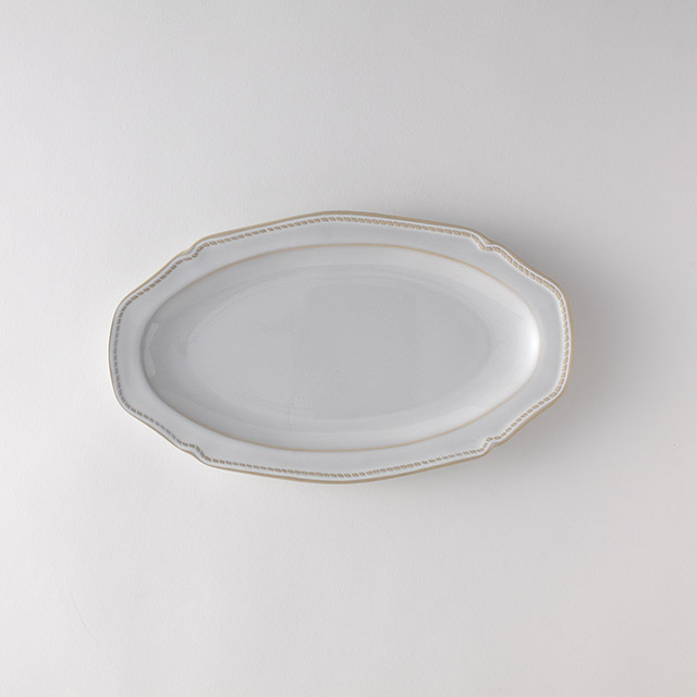トレス　オーバルプレート　ホワイト