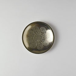 メタル丸皿（エッチング）小皿　14cm