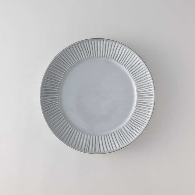 ホワイトレリーフリムプレート26.5cm