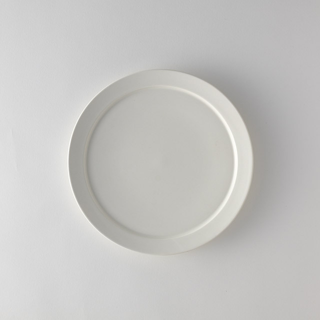 スエトシヒロ　白磁リムプレート　25cm