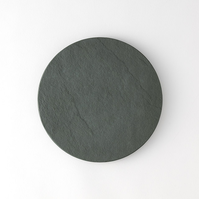 グリーンスレートラウンドプレート