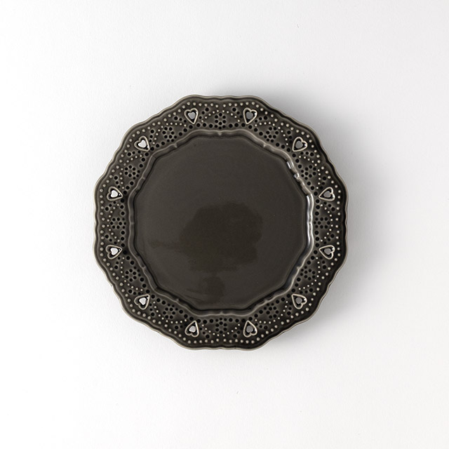 クロッシェ　プレート19cm　グレー