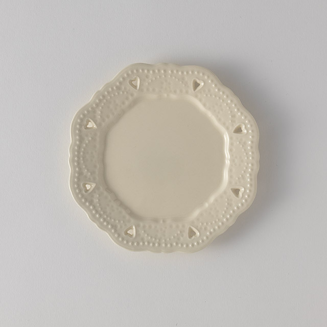 クロッシェ　プレート15cm　ホワイト