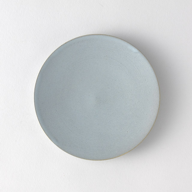 TAKUNOBU 14cmプレート チタン結晶釉 水色