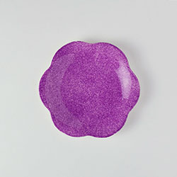 花型プレート　小　Bar　紫
