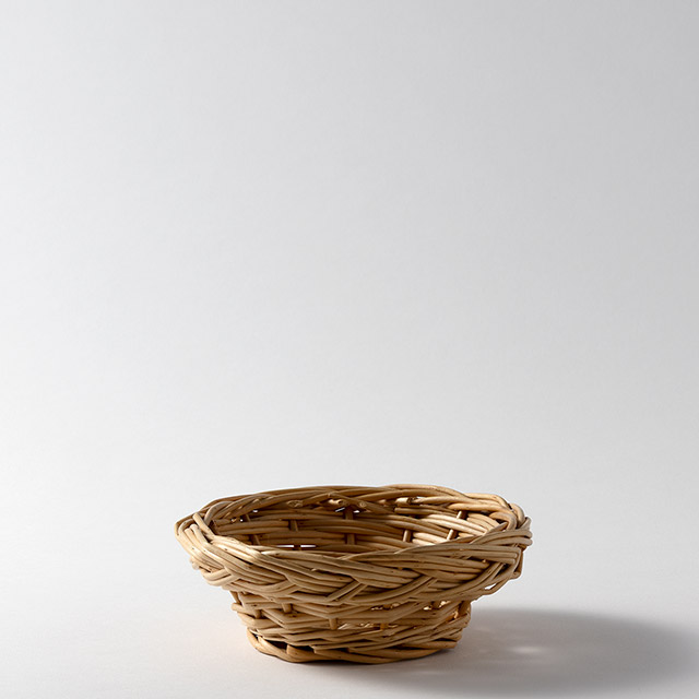 籐　バスケット　丸15cm