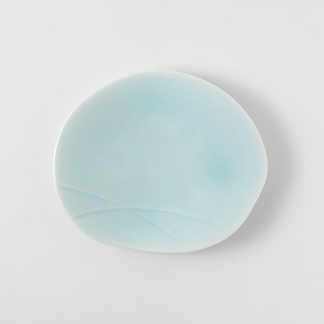 有田焼　銘々皿　グリーン