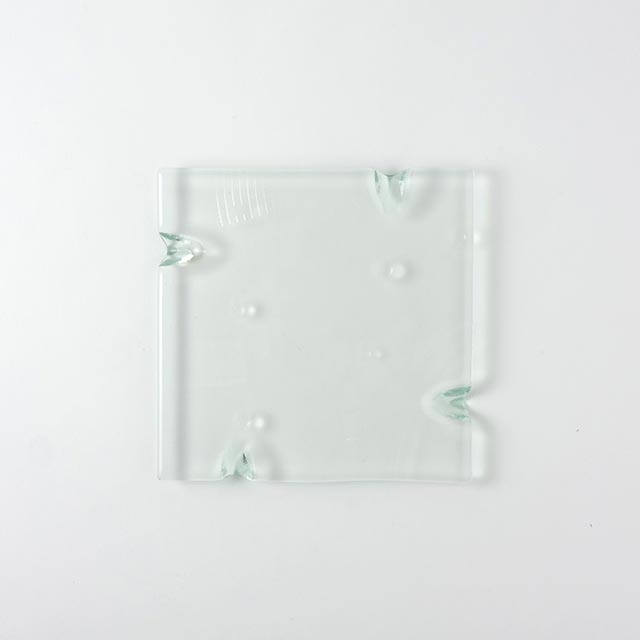 ガラススクエアプレート　16×16　松山美恵