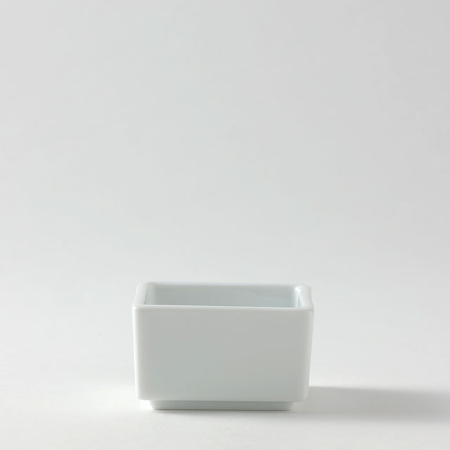 CUBE　白い角鉢　6×6