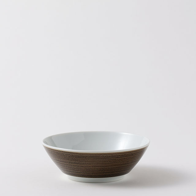 HAKUSAN　白／茶　平鉢