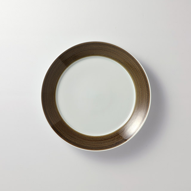 HAKUSAN　白／茶プレート24