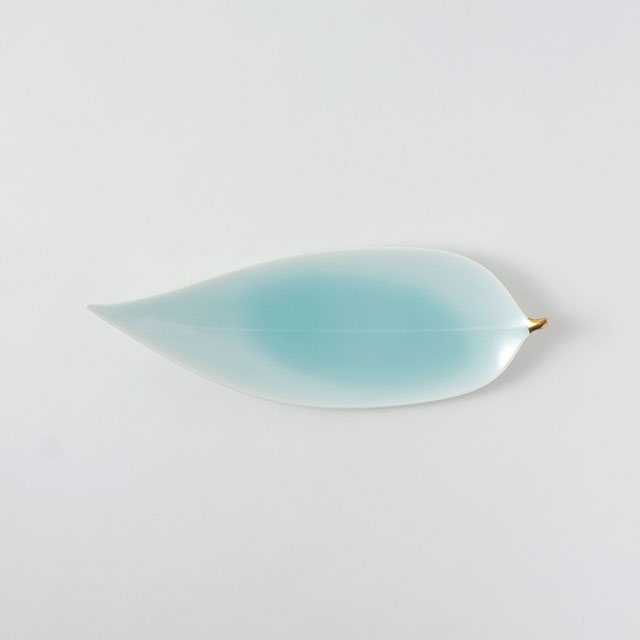 青白磁笹舟銘々皿 大