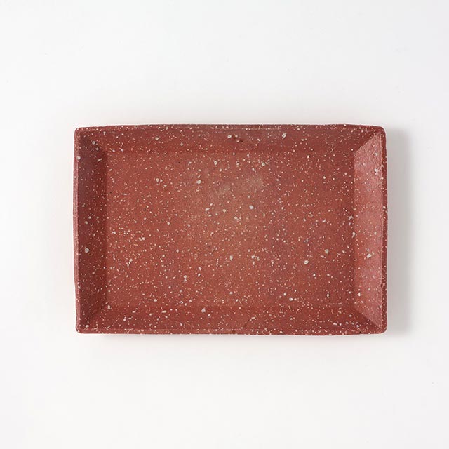 長角皿 焼人オレンジM 城石紳一