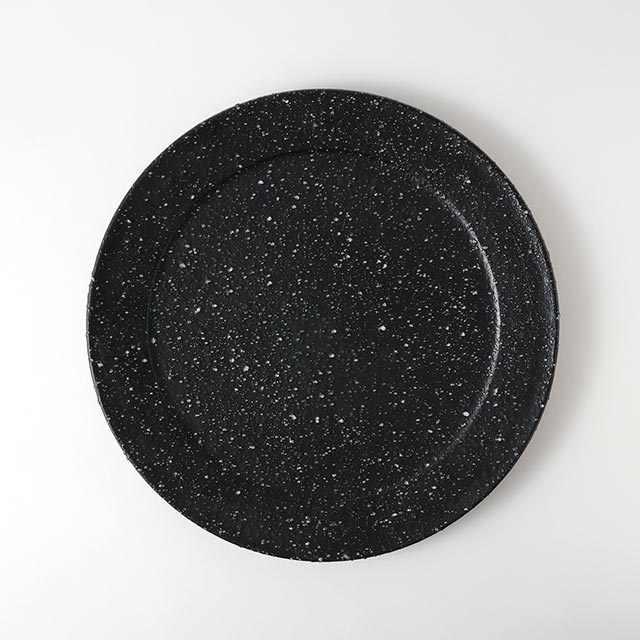 大皿 黒釉 城石紳一