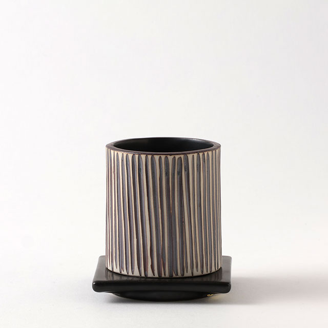 湯呑　陶コースター付き