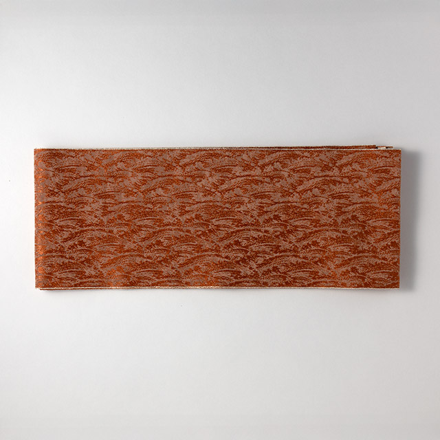 細帯 オレンジ/銀ドット