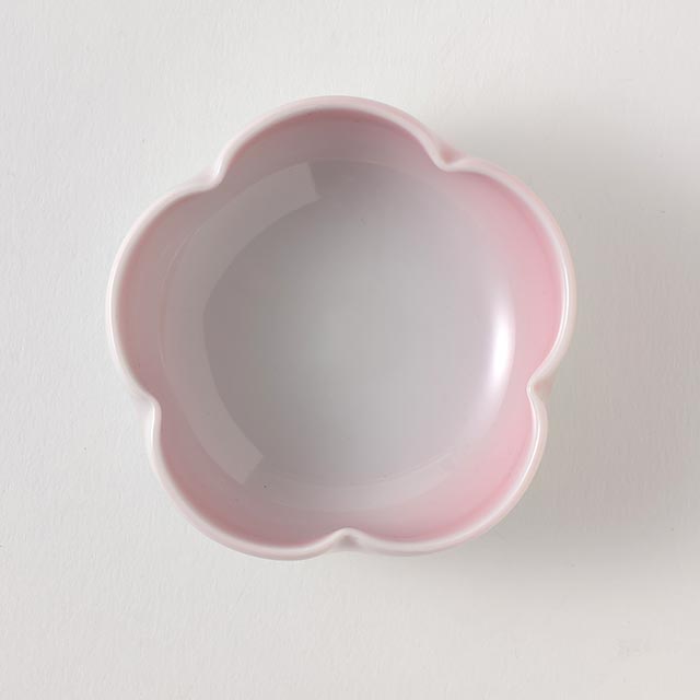 和 ピンク 花型小付け