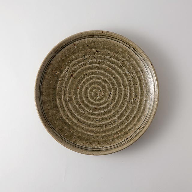 和　灰ゆう大皿　丸