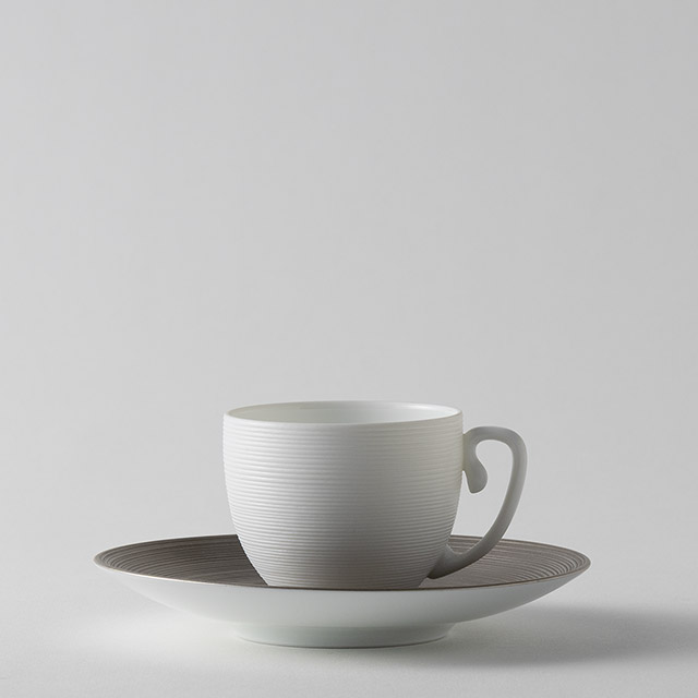 Coquet 白/シルバー デミタスC/S