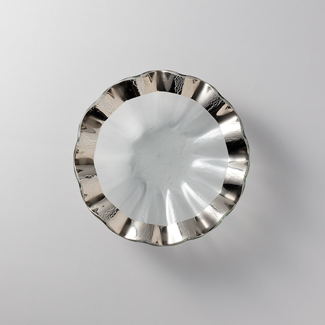 ガラス ウェーブ(銀)プレート(クラシック50%|旧2,860円)