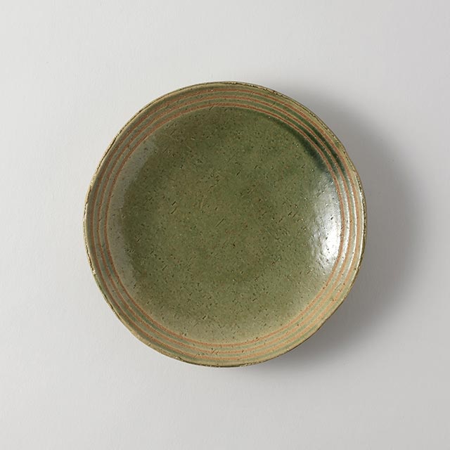 和)緑線文取皿(15cm)