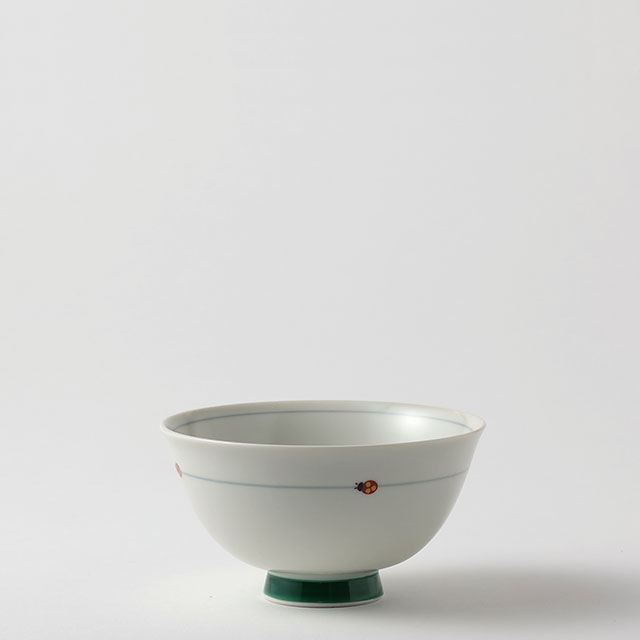 有田焼 茶碗 てんとう虫 大