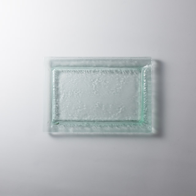 フロストガラス 透明グリーン Sushiプレート