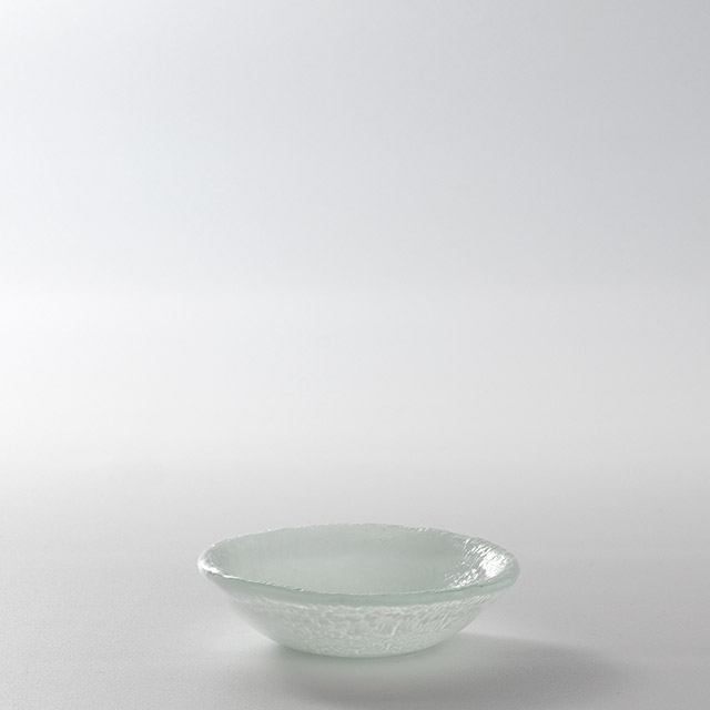 ガラス淡緑 丸小皿GS 8.5cm