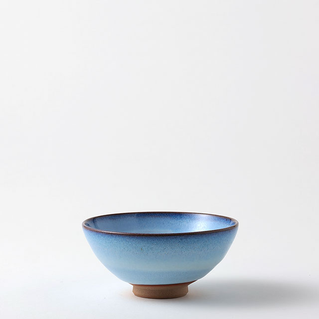 清水焼　青空　飯碗　大