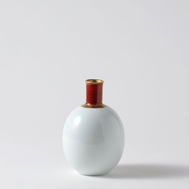 徳利　TOSHO　白・朱