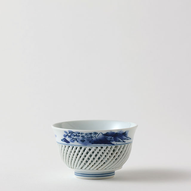 有田焼 網山水小茶器 湯呑