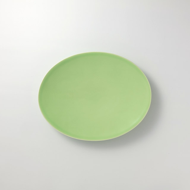 f&b オーバルプレート緑 L