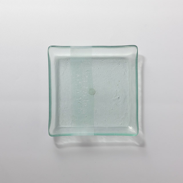 ガラス なずな 角銘々皿