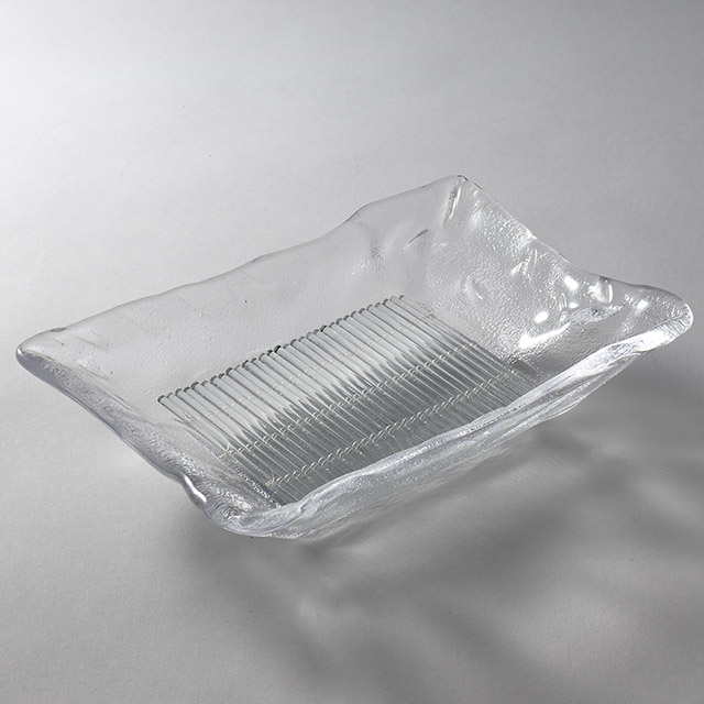 ガラス氷深皿　水すだれ付き