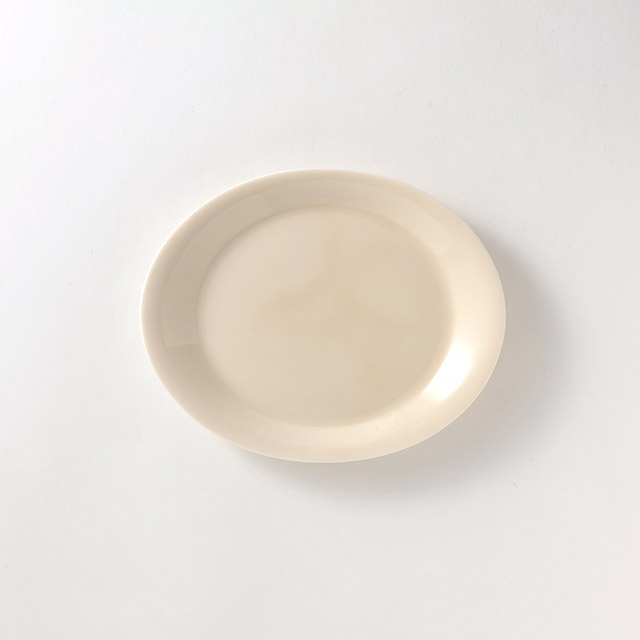 ベージュ オーバル皿 AF