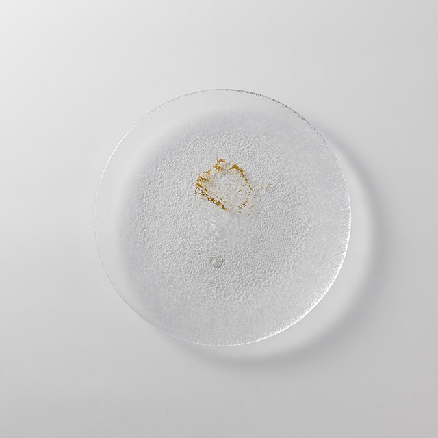 スガハラ　金箔入り皿　18cm
