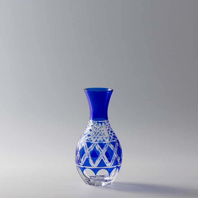 ガラス　切子　徳利