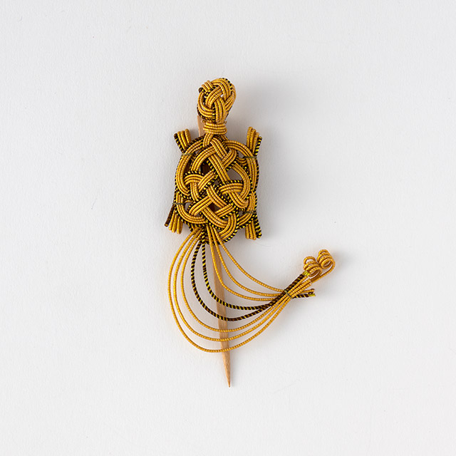 正月飾り　かめ金／茶