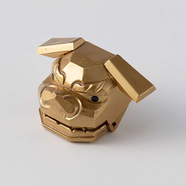 正月小物 獅子頭(ゴールド)