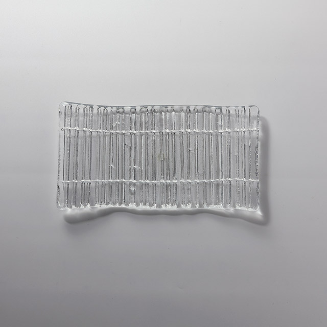 クリスタル 水すだれ長皿