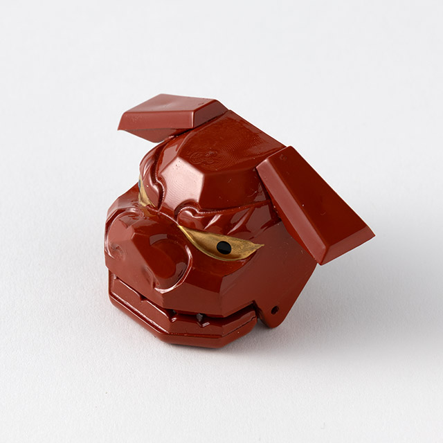 正月小物 獅子頭(朱)