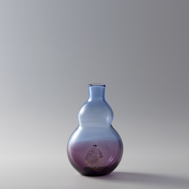 吉田勝美　ブルー／パープル　徳利