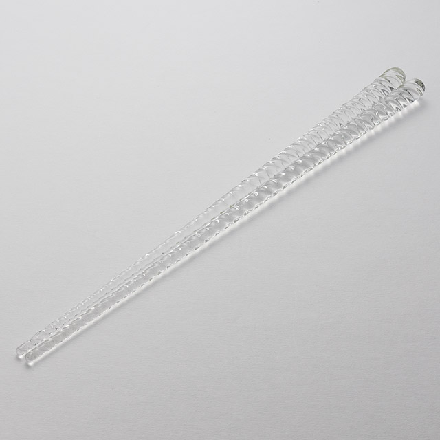 ガラス　箸　無地