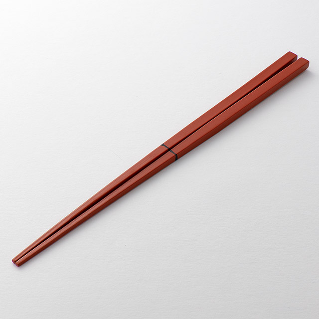 朱塗り黒ライン　箸