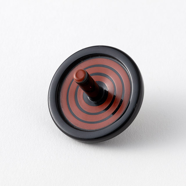 箸置 コマ 黒/赤